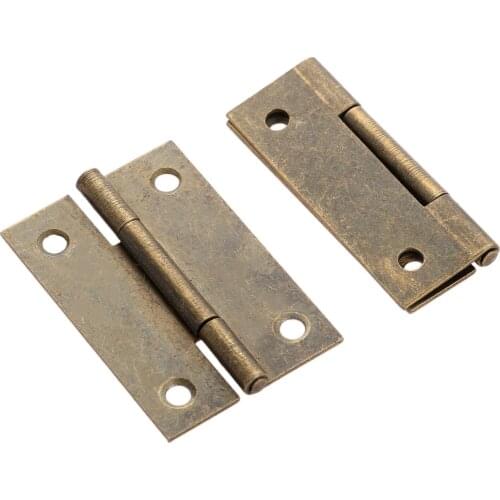 2Pcs Antique Furniture Hinge Cabinet Drawer Door Hinge Vintage Jewelry Wooden Box Decorative Hinges Packing Accessories 50*33mm