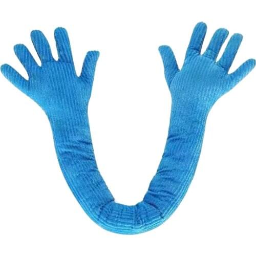 Ins Blue Palm Pillow Hug Pillow Stripes Creative Nordic Korean Soft Comfort Women Man Sofa Living Room Bedroom Long Pillow 160Cm