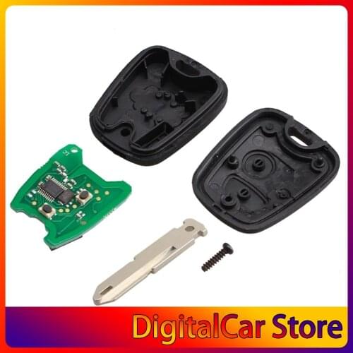 2018 New 2 Buttons Remote Control Car Key Blade Remote Key Fob Controller For PEUGEOT 206 433MHZ With PCF7961 Transponder Chip