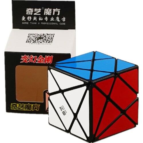 QIYI Axis Magic Cube Change Irregularly Jinggang Professional Puzzle Speed Cube with Frosted Sticker 3x3x3 Black Body Cube