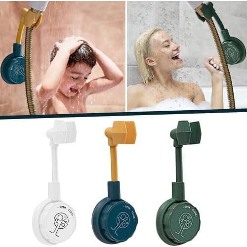 Shower Bracket Adjustable Suction Cup Shower Holder Removable Wall Mounted Suction Bracket for Bathroom Bathtub