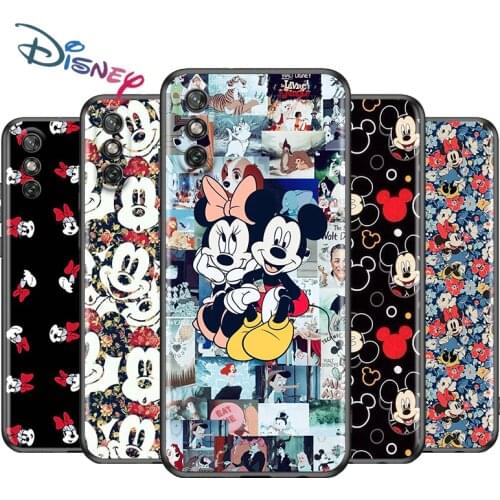 Disney Luxury Mickey Minne for Huawei Y9A Y9 Y9S Y8S Y8P Y7P Y7A Y7 Y6S Y6 Y5P Y5 Prime Pro Lite Black Phone Case