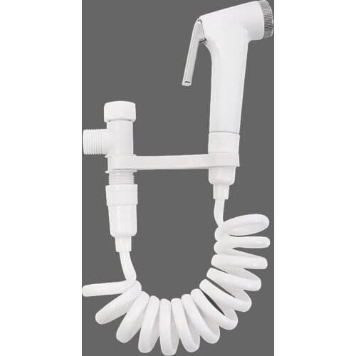 Bathroom Toilet Sprayer Set Handheld High Pressure Bidet Water With Spring Retractable Hose Easy Install Bathroom Accessories