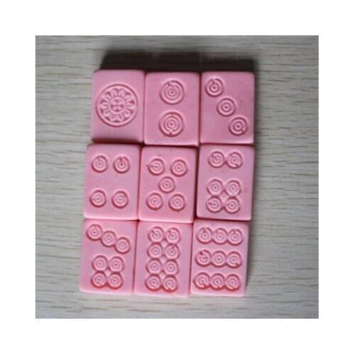 Silicone soap mold c359 chinese Mahjong shape fondant cake chocolate clay mould wholesale mould tools
