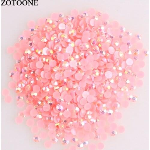ZOTOONE Flatback Resin Nails Rhinestones For Mobile Phone DIY Stones For Clothes Decoration Non Hotfix Strass Crystal Applique E