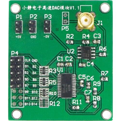 DAC908 high speed digital mode conversion module (8bit, 165MHz) manual welding electric match module
