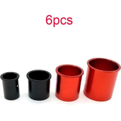 6PCS 14/18/20/23/27/28mm Aluminum Alloy Protection Cover Protective Case Carbon Fiber Tube Pipe Inner Wall Reinforce Sleeve
