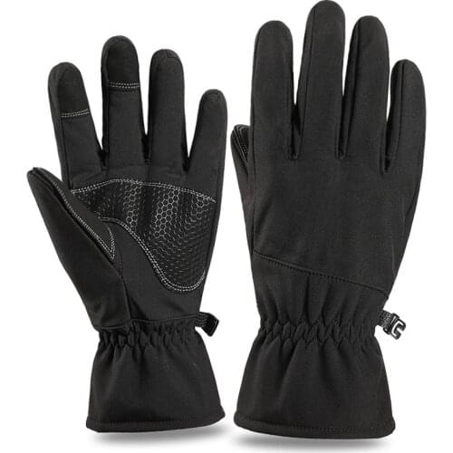 QUESHARK Winter Warm Anti-slip Camouflage Waterproof Touch Screen Cycling Gloves Fishing Gloves Skiing Hunting Camping Gloves