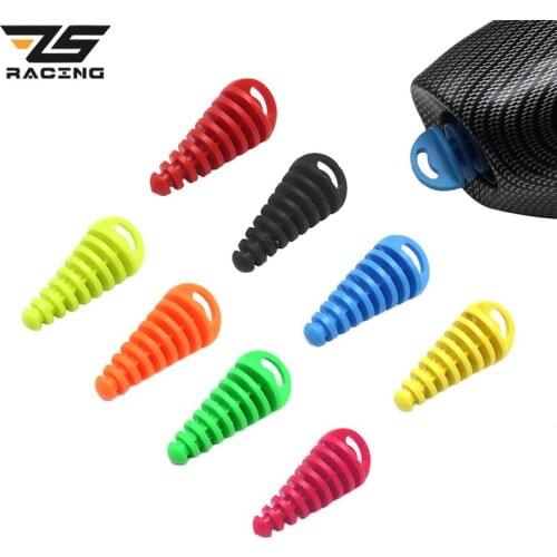 ZS Racing Rubber Air-bleeder Plug Exhaust Muffler Wash Plug Tailpipe Protector For Motorcycle Motorbike Dirt Bike Exhaust Pipe