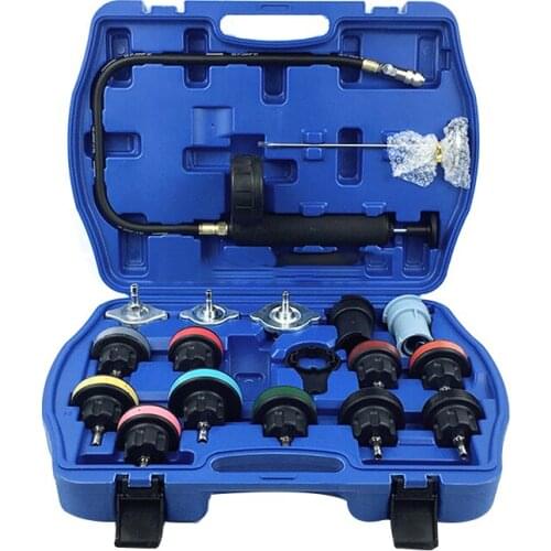 18-piece water tank leak detector car water tank detection tool antifreeze cooling replacement filling device with pressure gaug