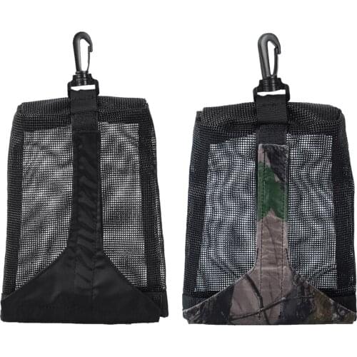 2 Pieces Scuba Diving Weight Pocket Dive Accessories Rack Durable Mesh Pouch Organizer Bag with Clip Black