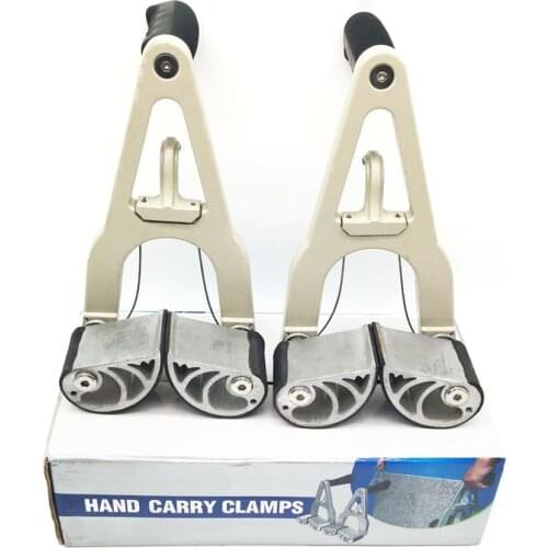 2 PCS Single Handed Carry Clamps (Pair) | Stone Carry Clamp Tool Double Grip Glass Gripper