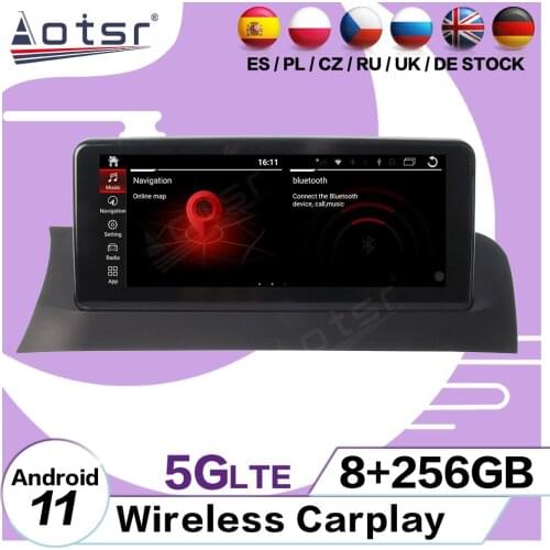 256GB Carplay Android 11 Player For BMW X3 X4 F25 F26 CIC NBT 2011 2012 2013 2014 2015 2016 2017 GPS Navi Stereo Radio Head Unit