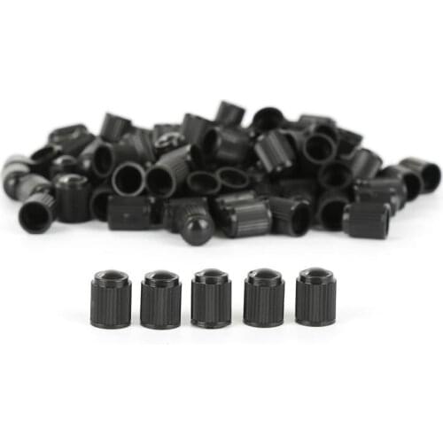 500-1000Pcs/lot Black Plastic Tubeless Tyre Wheel Stem Air Valve Caps Car Tire Valve Caps Auto Truck Bike Dust Dustproof Caps