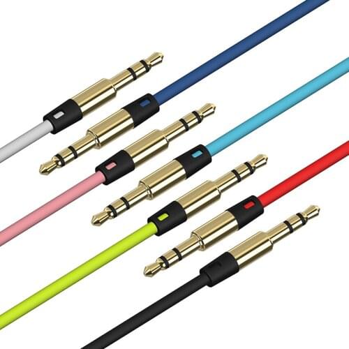 3.5mm Jack Audio Cable Jack 3.5 Mm Male To Male PVC Audio Aux Cable for IPhone 6s 6 5 Car Headphone Speaker Wire Line Aux Cord