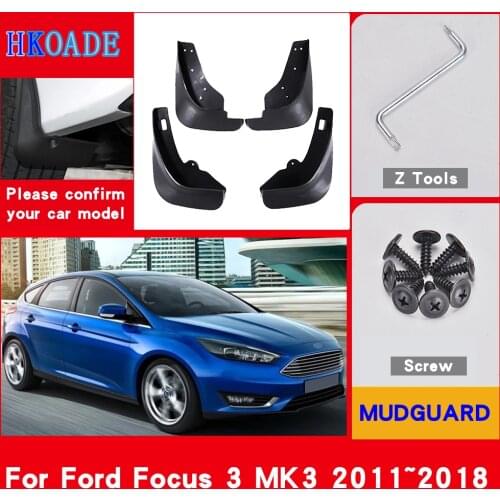 Car Fender Mud Flaps For Ford Focus 3 MK3 2018~2011 Mudguards Splash Guards Fender Mudflaps Car Fender Accessories