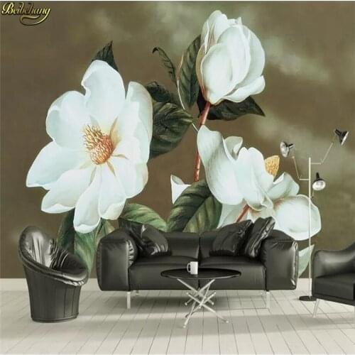 Beibehang Custom 3d wallpaper European oil painting jasmine open background wall decoration painting wall papers home decor