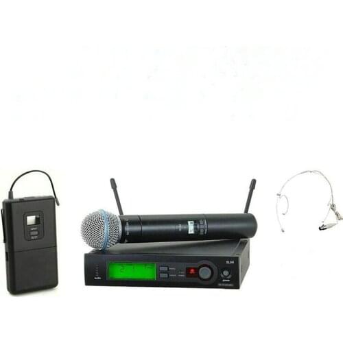 SLX24 SLX14 UHF Wireless Microphone Karaoke With BodyPack Handheld Transmitter Headset Mic