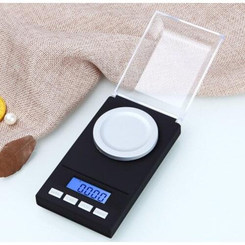 Digital Milligram Scale 100g/ 0.001g Portable Jewelry Scale LCD Backlit Tare Micro Scale for Powder Medicine Gold Gem