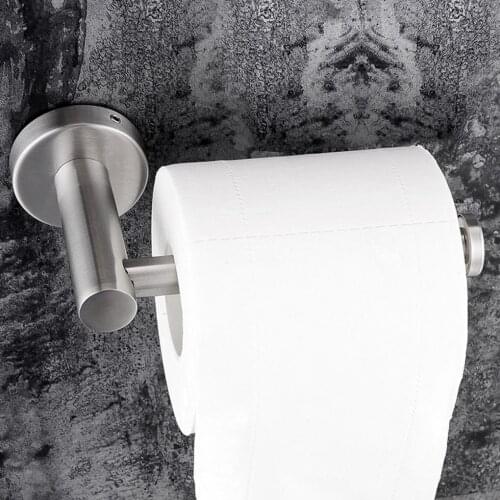 Toilet Paper Holder Stainless Steel Wall Mounted Durable Tissue Holder Toilet Paper Dispenser Space Saver Bathroom Accessories