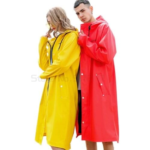 Yellow Ladies Hooded Raincoat Women Waterproof Raincoat Women Travel Survival Rain Coat Poncho Stylish Regenjacke Rain Jacket
