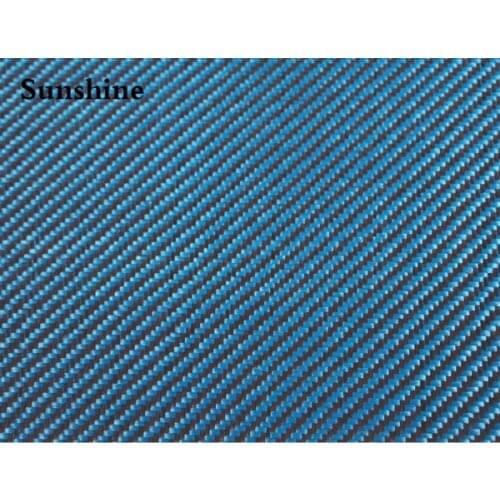 190gsm Blue Twill Carbon Aramid Fiber Hybrid Fabric For Sport Products New-materials 3k Carbon Fiber Cloth Aramid Fiber