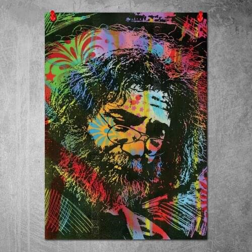 Jerry Garcia Playing Canvas Paintings on The Wall Art Posters and Prints Nordic Picture for Living Room No Frame
