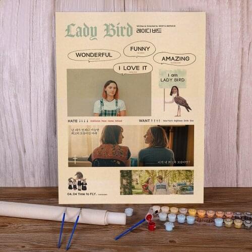 Lady Bird Movie Greta Gerwig Film Saoirse Ronan DIY Paint By Package Oil Paints 50*70 Paiting By Handiwork