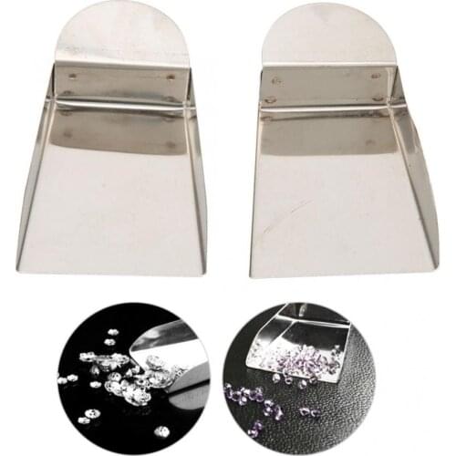 Jewelry Shovel Tool Stainless Steel Mini Shovel Jewelry Findings Bead Diamond Gem Pick up Scoop Storage Tool for Jewelry Making
