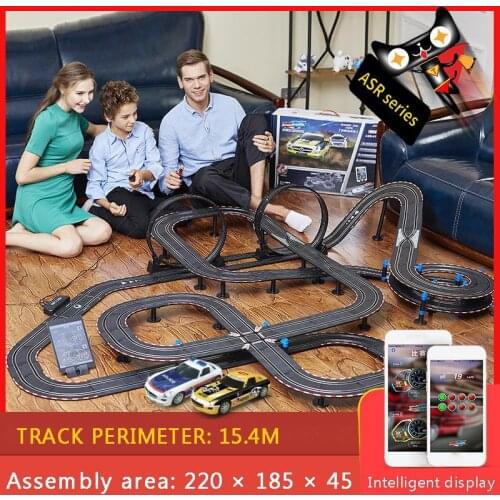 1:43 Scale Electric Double Remote Control Car Racing Track Toy Professional Circuit Voiture Railway Slot Model Race Car Toy