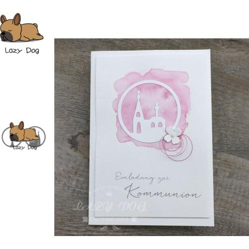 2PCS Baptized House Circle Metal Cutting Dies Scrapbooking Stencil DIY Craft Embossing Die Cuts Card Making New Dies For 2019