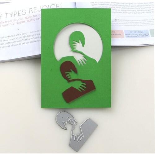DUOFEN METAL CUTTING DIES 2019 New man hug back view stencil for DIY papercraft projects Scrapbook Paper Album