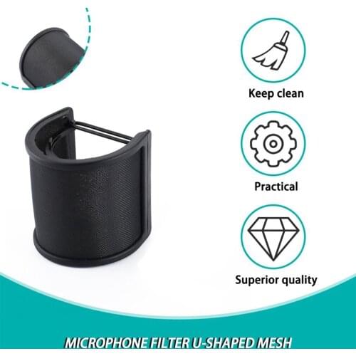 Microphone Filter Dual Layer Microphone Metal Mesh Shield Microphone Windscreen Cover for Vocal Recording Youtube