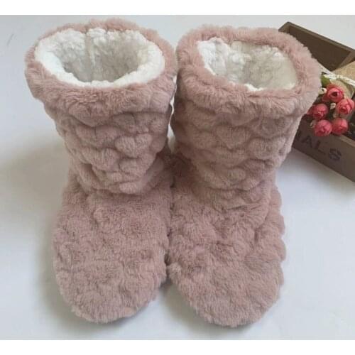 Winter Fur Slippers Women Warm House Slippers Plush Cotton Indoor Home Shoes Floor Shoes Soft Indoor Floor Slippers Women