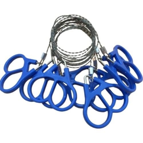 Outdoor Camping Hiking Pocket Saw Wire Travel Emergency Survive Tool Stainless Steel Wire Kits with Finger Handle for Cutting
