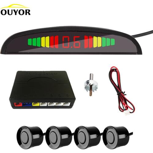 Smart Parktronic For Cars LED Display Detector System Backlight Reverse Auto Parking Radar Monitor Parking Sensor With 4 Sensors