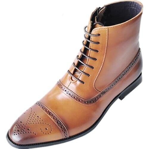 Work Shoes Winter Boots Men Big Size Plush Warm Winter Shoes Men Brown Vintage Men Boots Safety Shoes erf56