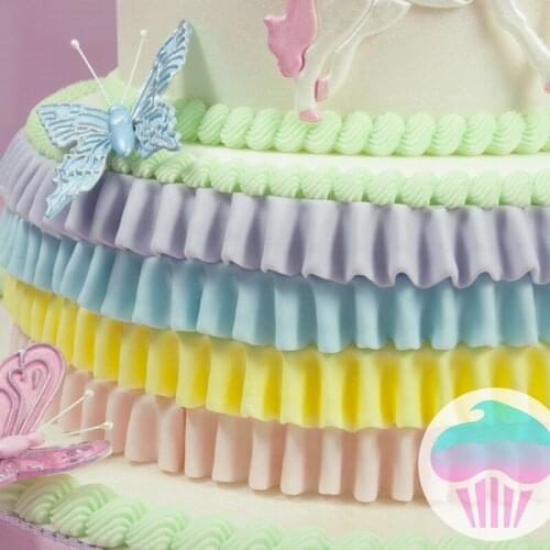 Ruffle Border Fondant Silicone Cake Mold Cake Decorating Tools Candy Clay Gumpaste Chocolate Moulds Silicone Baking Cake Molds