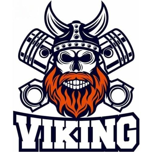 Art Pattern Skull Viking and Diesel Car Stickers Motorcycle Accessories Waterproof Sunscreen Scratch-Proof Sticker Kk13*13cm