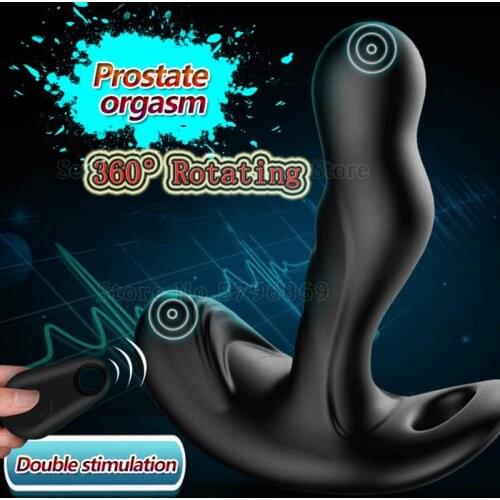 10Speeds Rotating/Tickling Prostate Massage Vibrator Radio-Controlled Anal Plug ButtPlug G-Spot Stimulate Adult Sex Toys For Men
