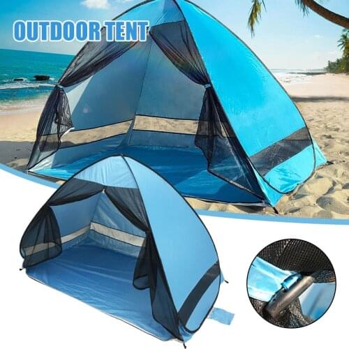 Pop Up Tent Automatic Instant Tent Portable Beach Tent Waterproof Sun Shelter Front Mesh Door Design MC889