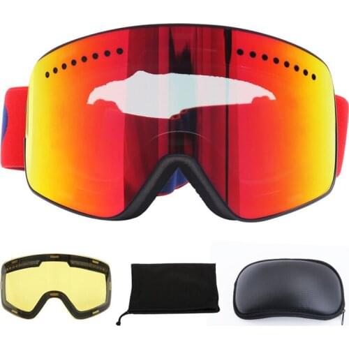 Winter Men Women New Magnet Spherical Ski Goggles Outdoor Windproof Mountaineering Hiking Anti-fog Skiing Snowboard Glasses