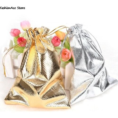 2021 Fashion 10pcs Adjustable Jewelry Packing Drawstring Velvet bag Drawable Organza Pouch Christmas Wedding Gift Jewelry Bag