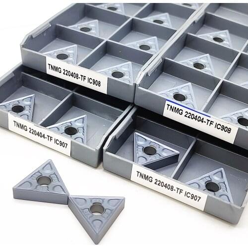 10PCS TNMG220408 TNMG220404 TF IC907/IC908 Carbide Blade Turning Tool Cutting Tool CNC Iscar Tool Tokarnyy External Turning Tool