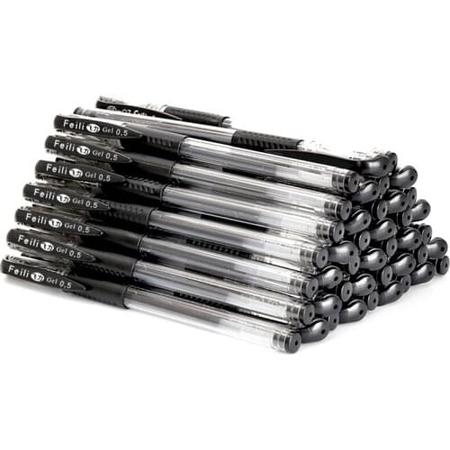 100pcs Gel Pen Set Value Pack 0.5mm Bullet Tip Black Red Blue Liquid-ink Carbon Pens Office School Gel Pens Stationery