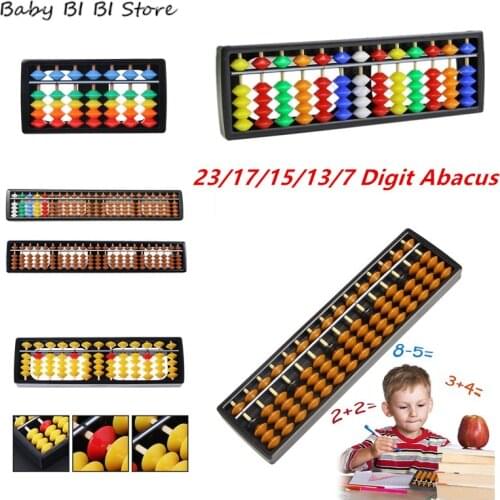 15 Digit Rods Standard Abacus Soroban Chinese Japanese Calculator Counting Tool Mathematics Beginners Caculating Toys