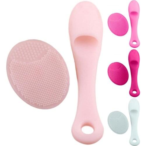 2Pcs Super Soft Facial Silicone Cleaning Brushes Blackhead Removal Washing Facial Pore Cleaner Beauty Tool