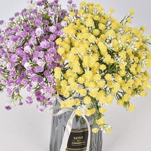 7Pcs 32cm White Babys Breath Artificial Flowers Gypsophila Plastic Fake Flowers For Home Decorative DIY Wed Party Decoration