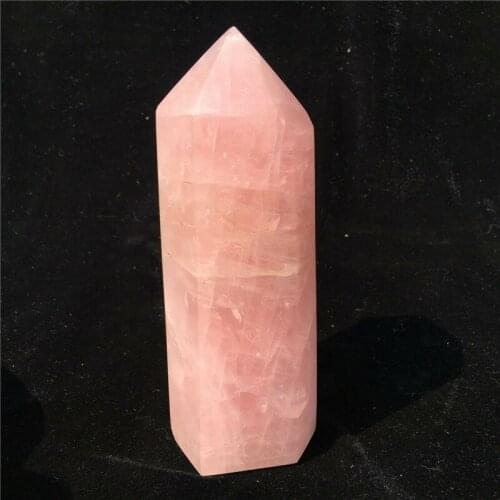 1000g Natural pink crystal pillar rose quartz obelisk healing ornaments