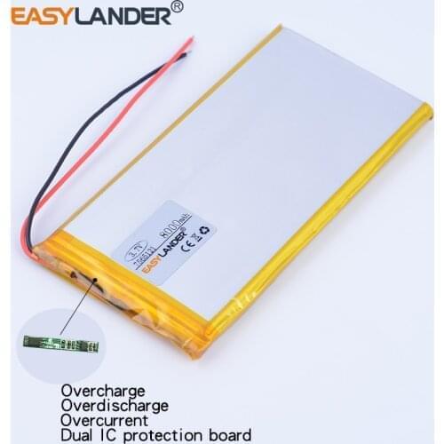 10pcs/Lot 7565121 3.7V 8000mAh Rechargeable li Polymer Li-ion Battery For PAD E-Book GPS PSP DVD Power bank Tablet PC Laptop